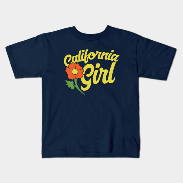 California Girl Kids T-Shirt by bubbsnugg